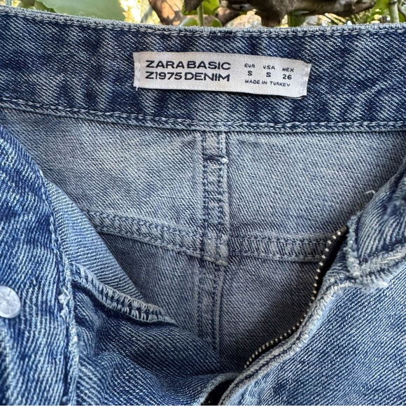 Zara Distressed Denim Skirt - Picture 3 of 7